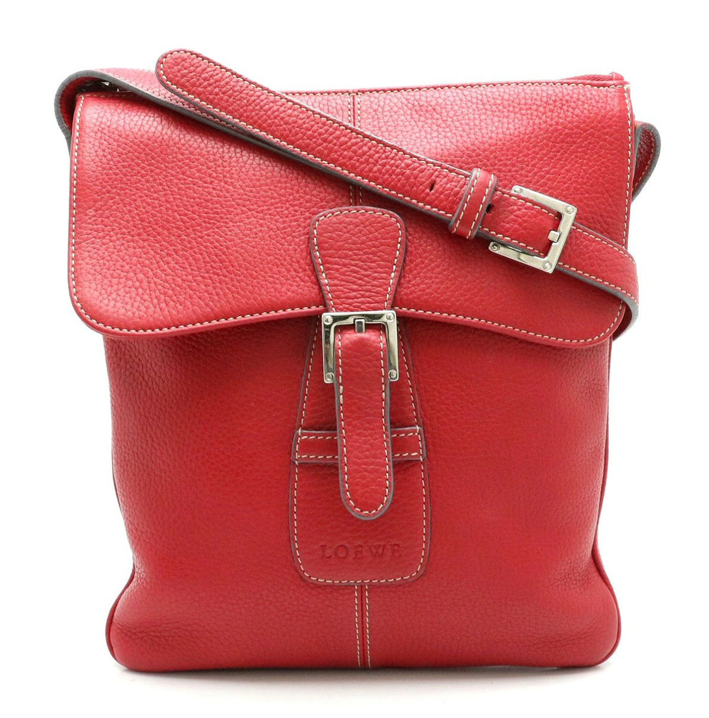 Loewe Crossbody Bag Leather Red